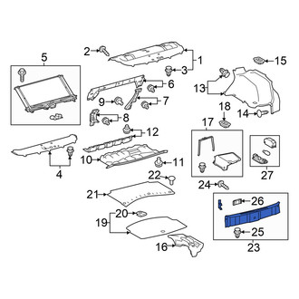 Lexus OE - Rear Trunk Trim Scuff Plate