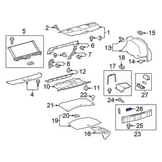 Lexus OE - Trunk Trim Scuff Plate Cap