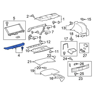 Lexus OE - Rear Lower Package Tray Trim