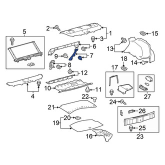 Lexus OE - Rear Right Lower Partition Panel