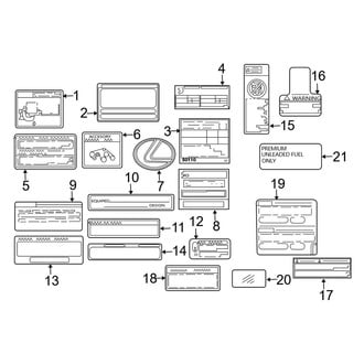 Lexus OE - Information Labels - Labels