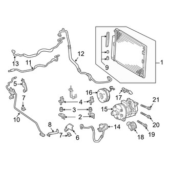 Lexus OE - Air Conditioner & Heater - Condenser, Compressor & Lines (W/O Rear A/C)