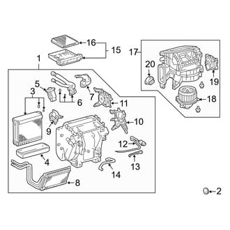 Lexus OE - Air Conditioner & Heater - Evaporator & Heater Components (Front)