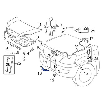 Lexus OE - Front Hood Latch Striker Plate