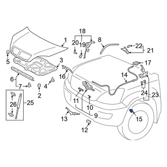 Lexus OE - Hood Release Cable Clip