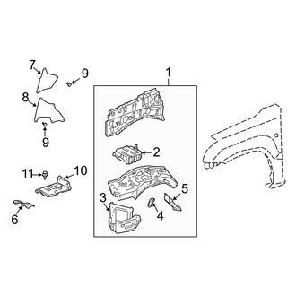 Lexus OE - Fender - Inner Components