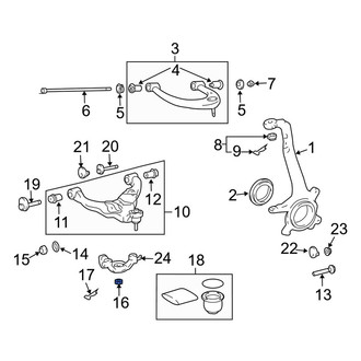 Lexus OE - Front Lower Suspension Control Arm Nut