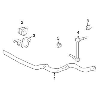 Lexus OE - Front Suspension - Stabilizer Bar & Components (W/O Kinetic Dynamic Suspension)