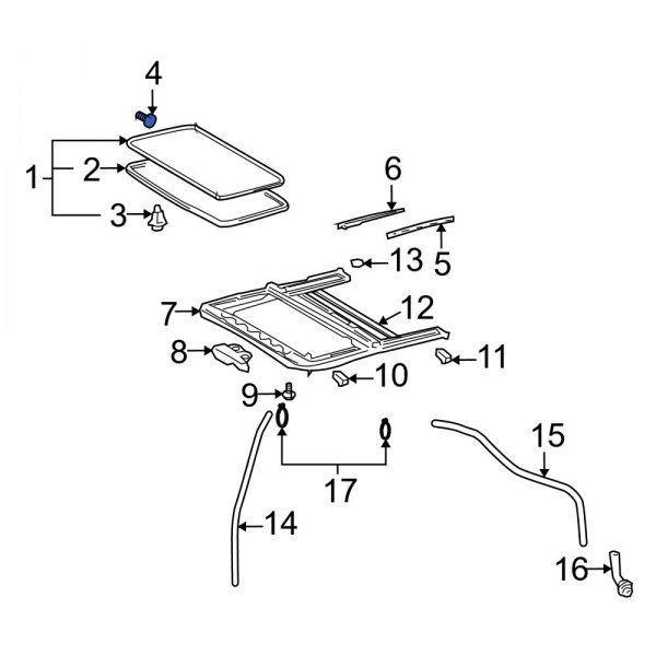 Sunroof Seal Screw