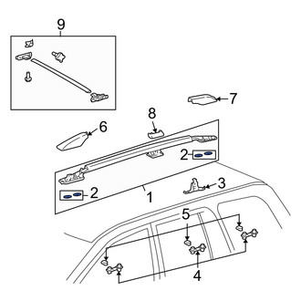 Lexus OE - Roof Luggage Carrier Side Rail Seal