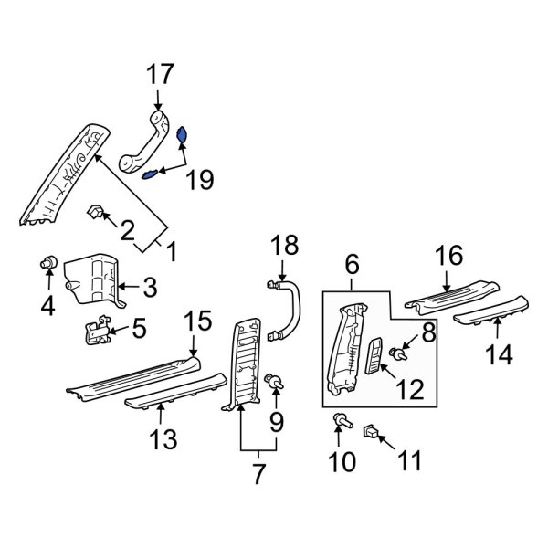 Interior Grab Bar Cap