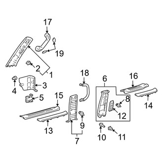 Lexus OE - Pillars, Rocker & Floor - Interior Trim
