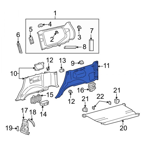 Interior Quarter Panel Trim Panel