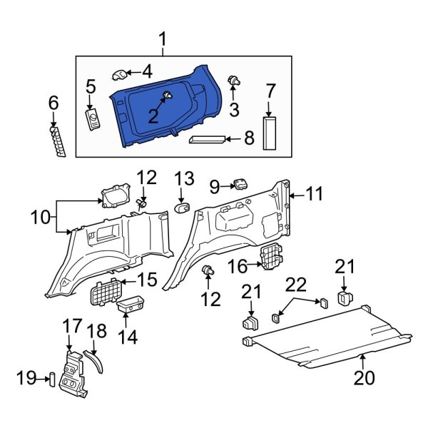 Interior Quarter Panel Trim Panel