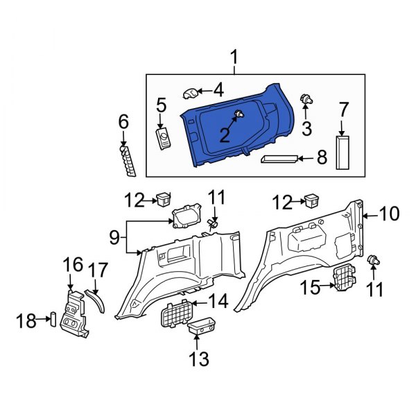 Interior Quarter Panel Trim Panel