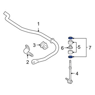 Lexus OE - Rear Center Suspension Stabilizer Bar Link Washer