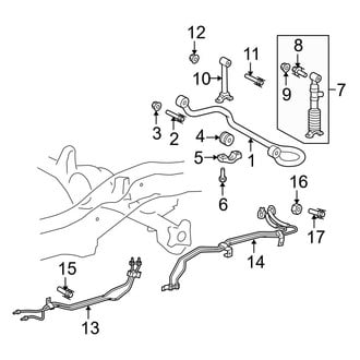 Lexus OE - Rear Suspension - Stabilizer Bar & Components (With Kinetic Dynamic Suspension)