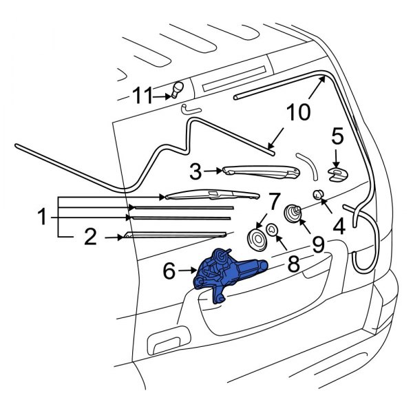 Back Glass Wiper Motor