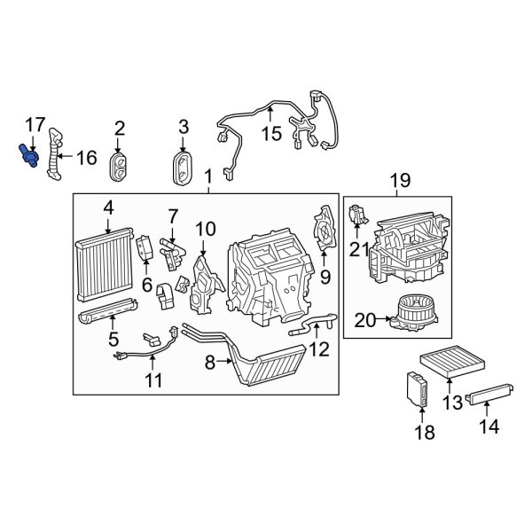 Lexus OE 8889708040 Front Cabin Air Temperature Sensor Aspirator Tube