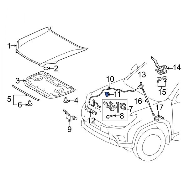 Hood Release Cable Clip