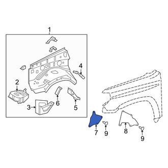 Lexus OE - Front Right Fender Apron Seal