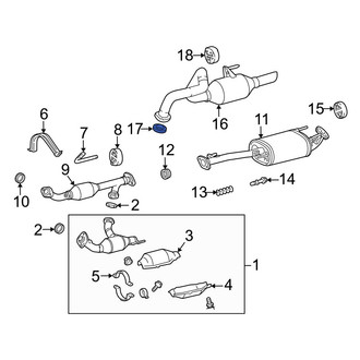 Lexus OE - Rear Catalytic Converter Gasket
