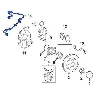 Lexus OE - Front Left ABS Wheel Speed Sensor Wiring Harness