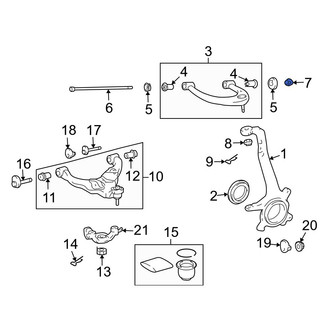 Lexus OE - Front Upper Suspension Control Arm Nut