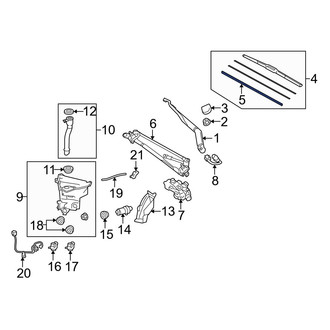 Lexus OE - Left Wiper Blade Refill