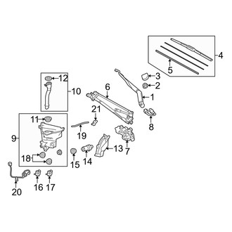 Lexus OE - Windshield - Wiper & Washer Components