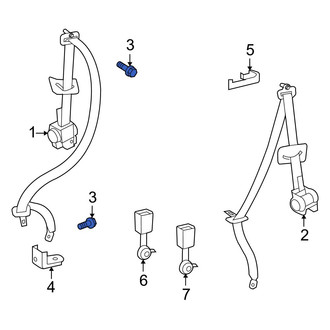 Lexus OE - Seat Belt Lap and Shoulder Belt Bolt