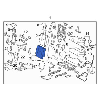 Lexus OE - Center Left Seat Back Cushion Cover
