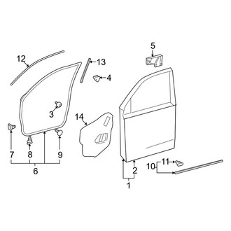 Lexus OE - Front Door - Door & Components