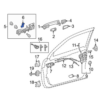 Lexus OE - Left Door Lock Rod Clip