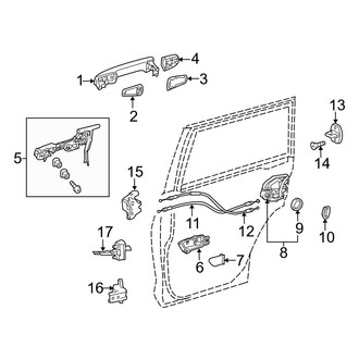 Lexus OE - Rear Door - Lock & Hardware
