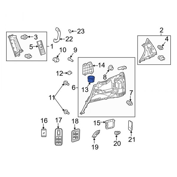 Interior Quarter Panel Cup Holder