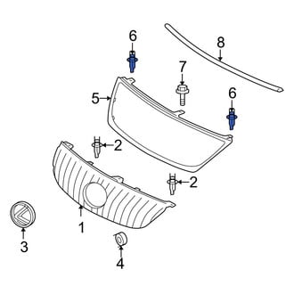 Lexus OE - Rear Lower Bumper Cover Retainer
