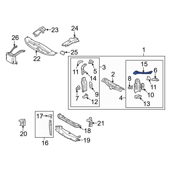 Radiator Support Tie Bar Extension