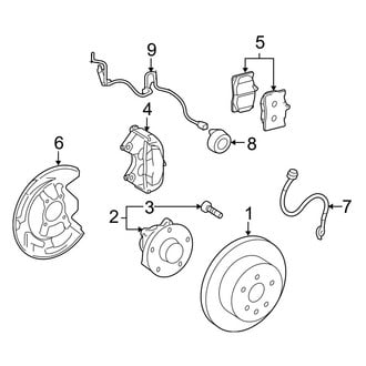 Lexus OE - Front Suspension - Brake Components (RWD)