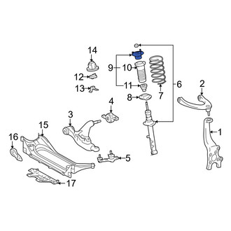 Lexus OE - Rear Suspension Shock Absorber Mount