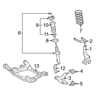 Lexus OE - Front Suspension - Suspension Components (AWD)