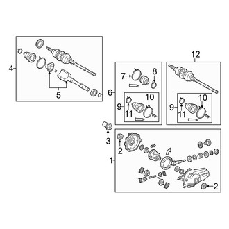 Lexus OE - Front Suspension - Carrier & Front Axles (AWD)
