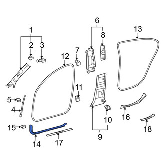 Lexus OE - Front Left Door Sill Plate