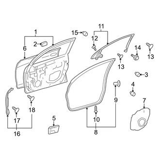 Lexus OE - Front Door - Door & Components