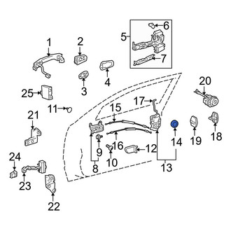 Lexus OE - Front Door Latch Seal