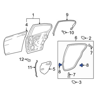 Lexus OE - Door Seal Clip
