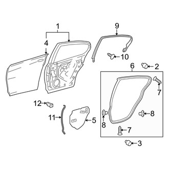 Lexus OE - Rear Door - Door & Components