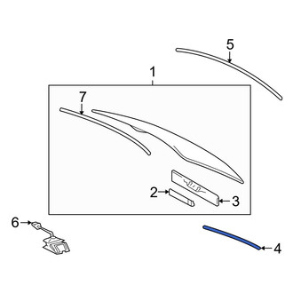 Lexus OE - Upper Windshield Seal