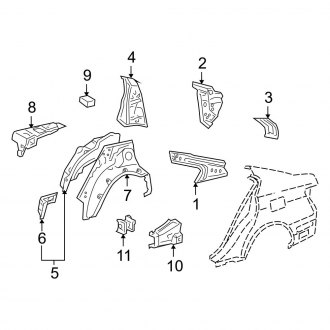 2008 Lexus Gs Oem Quarter Panels & Parts — Carid.com