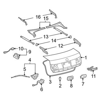 Lexus OE - Trunk Lid - Lid & Components